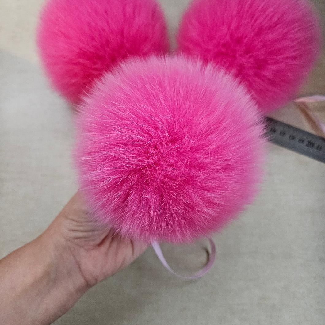 Flamingo pink pompom