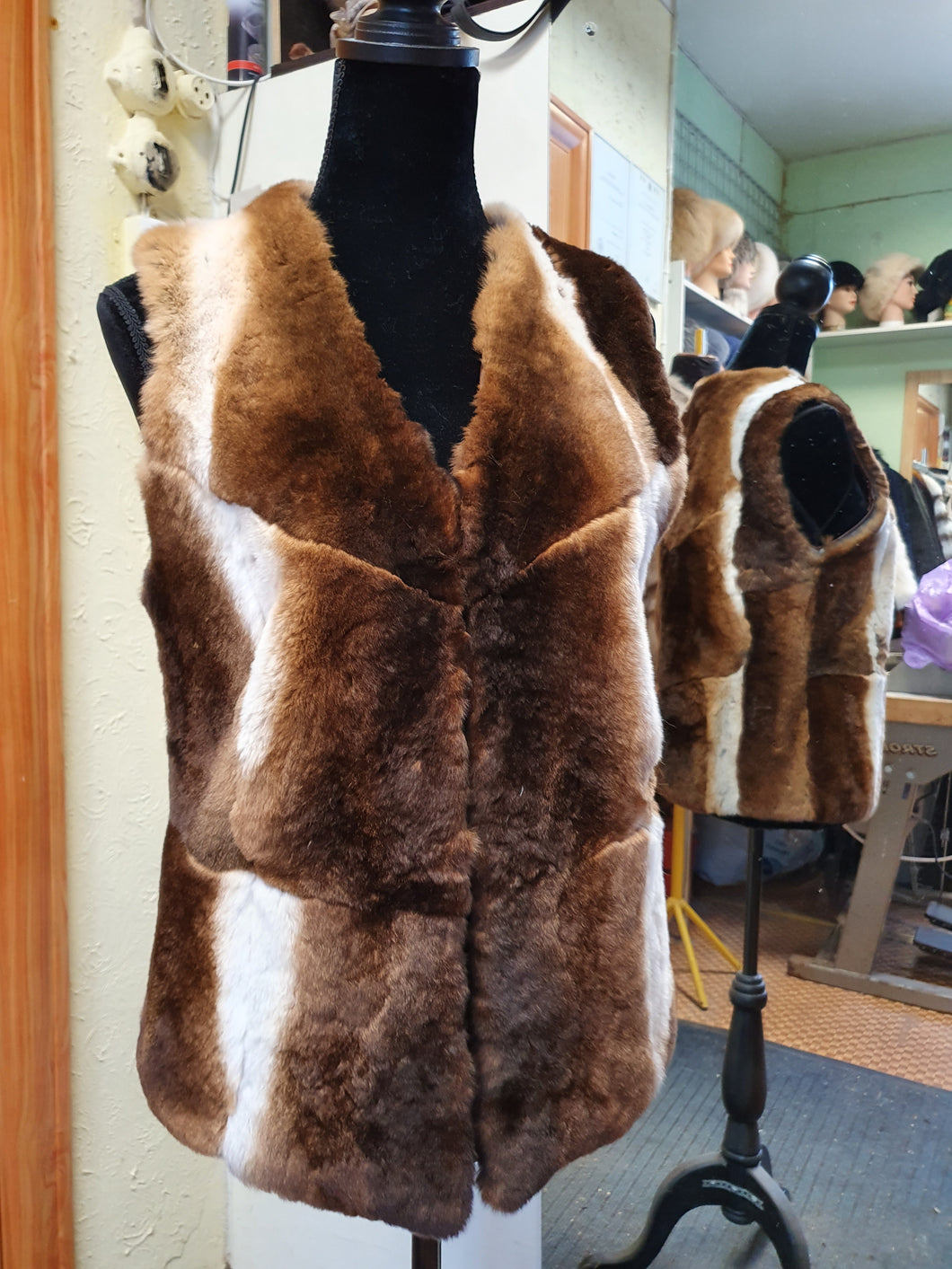 Rex rabbit fur vest