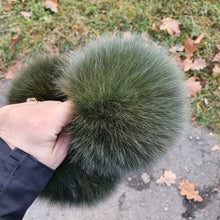 Load image into Gallery viewer, Green polar fox pompom.
