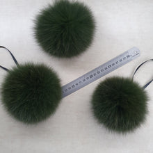 Load image into Gallery viewer, Green polar fox pompom.
