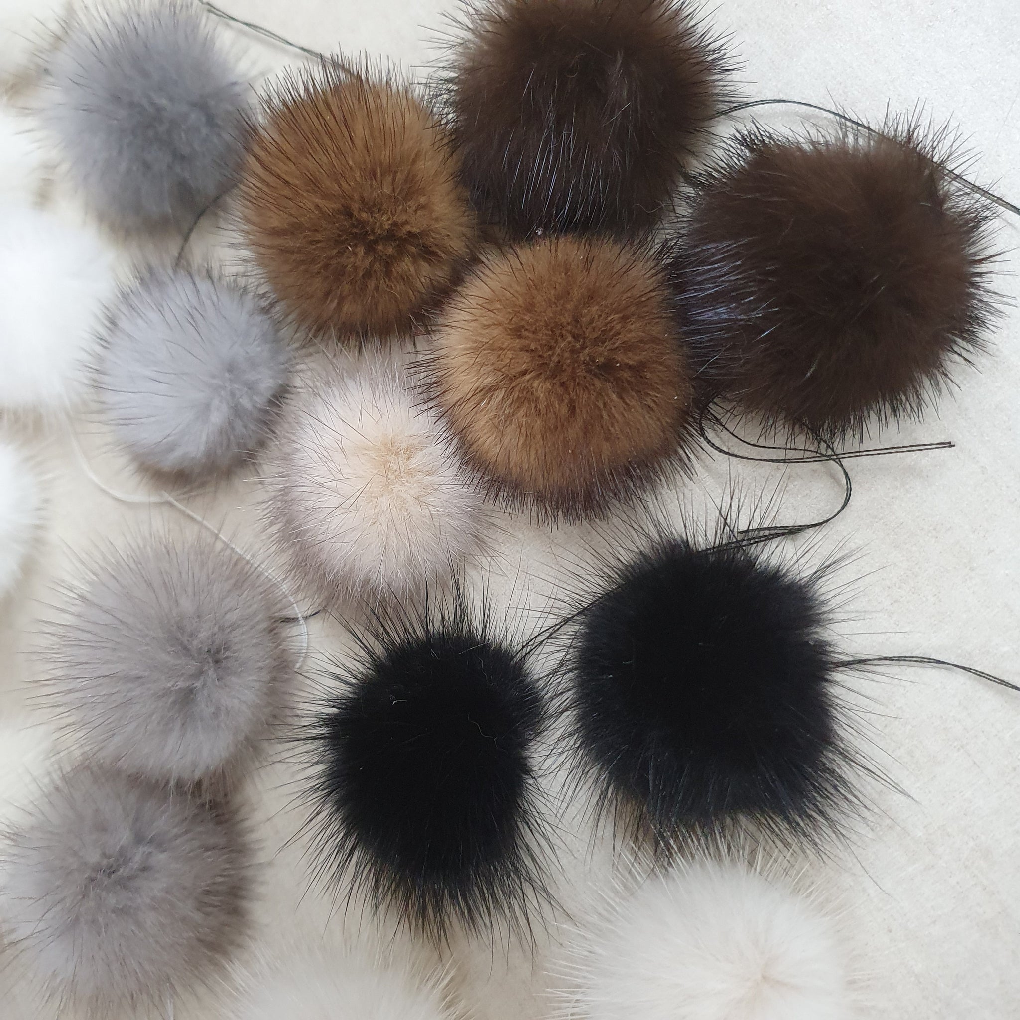 Bernat Faux Fur Pompom, Black Mink