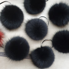 Load image into Gallery viewer, Black polarfox pompom
