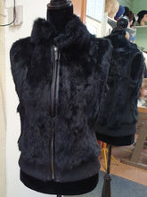 Load image into Gallery viewer, Black rabbit vest
