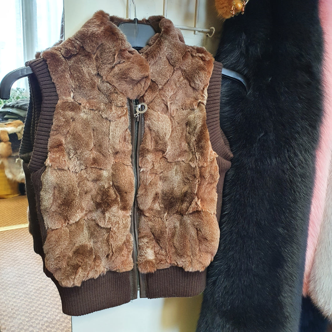 104 Children. Brown rabbit vest