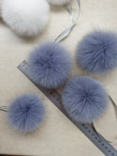 Load image into Gallery viewer, Blue gray pompom
