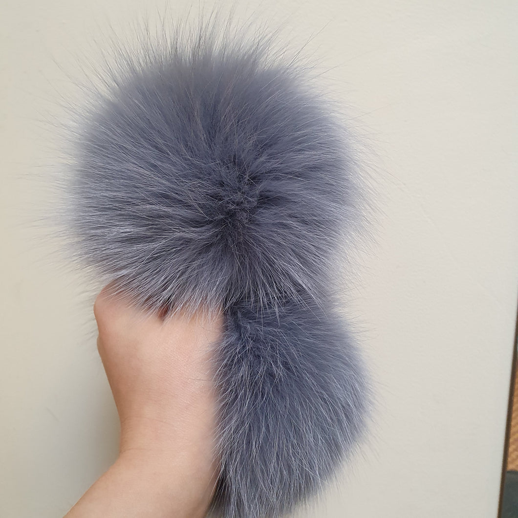 Blue gray pompom