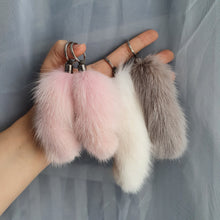 Load image into Gallery viewer, Fox fur keychain / Piekariņi
