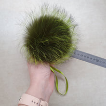 Load image into Gallery viewer, Green polar fox pompom.
